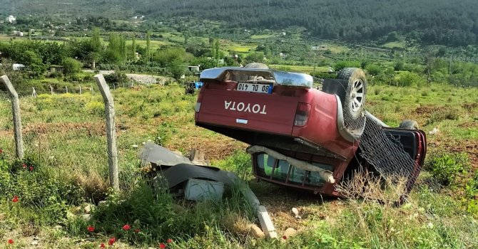 Osmaniye’de pikap takla attı: 1 yaralı