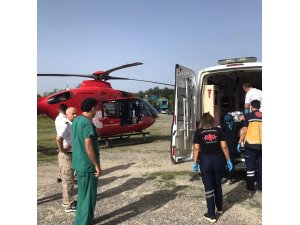 Kalp hastalığı olan bebek, ambulans helikopterle Ankara’ya sevk edildi