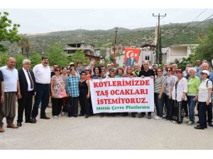 Belediye Başkanı taş ocağı eylemine katıldı