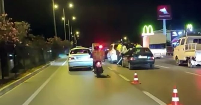 Takla atan araçta kaza anı saniye saniye kaydedildi