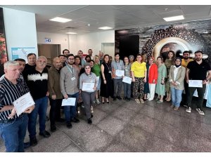 Mersin Şehir Hastanesi yöneticileri, engelli personelle bir araya geldi