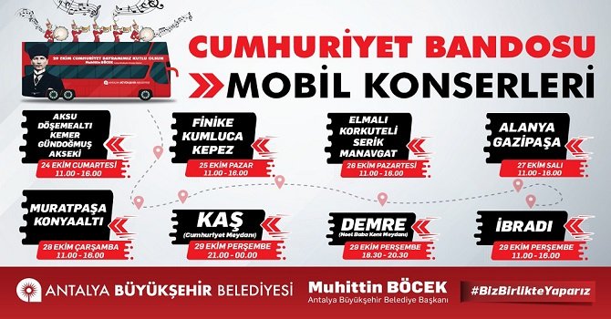 Mobil konserler ve mobil fener alayı kutlamalara renk katacak