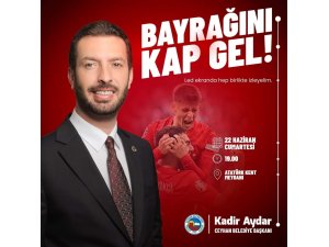 Ceyhan’da milli maç heyecanı dev ekranda yaşanacak