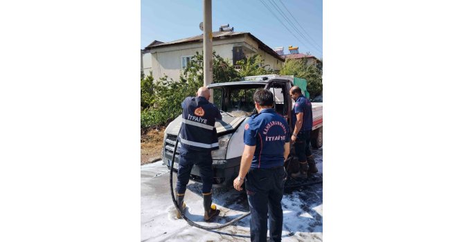 Kahramanmaraş’ta araç yangını