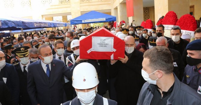 Şehit Jandarma Yüzbaşı Yasin Kurt, Son Yolculuğuna Uğurlandı