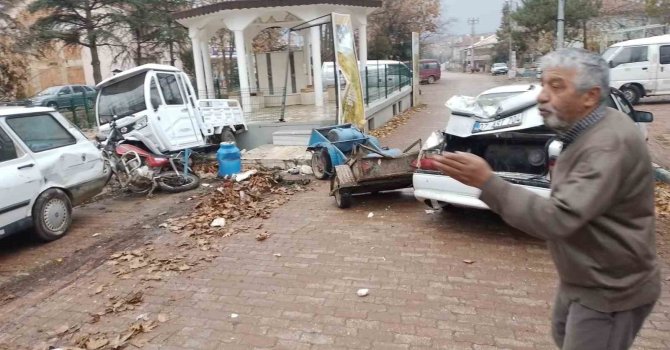 Isparta’da freni boşalan kamyon ortalığı savaş alanına çevirdi