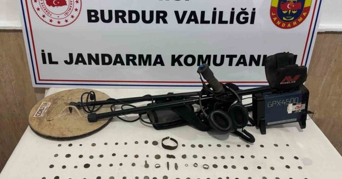 Burdur’da kaçak kazı şüphelisi yakalandı