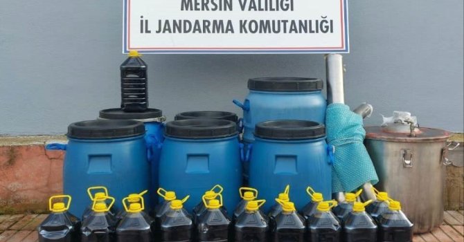 Mersin’de 420 litre sahte içki ele geçirildi