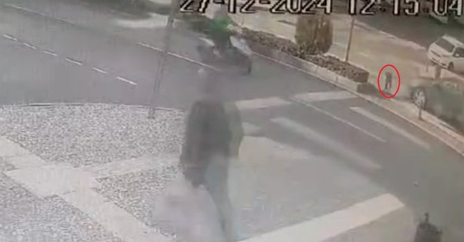 Yaya geçidinden geçen köpeğe otomobil çarptı