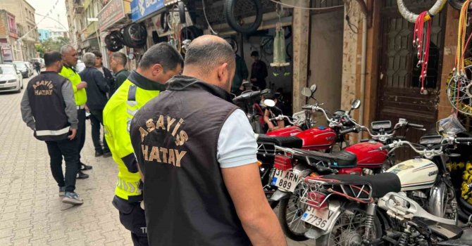 Dörtyol’da motosiklet tamircileri denetlendi