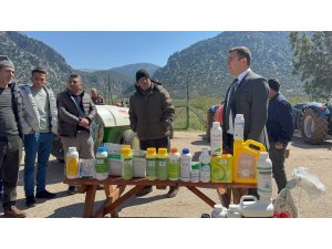 Eğirdir’de çiftçilere bilinçli ilaçlama eğitimi verildi