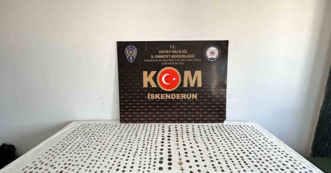 Hatay’da bin 30 adet sikke ele geçirildi