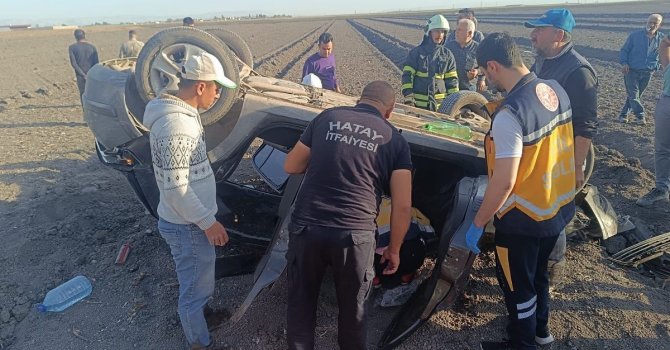 Otomobil takla attı: 3 yaralı