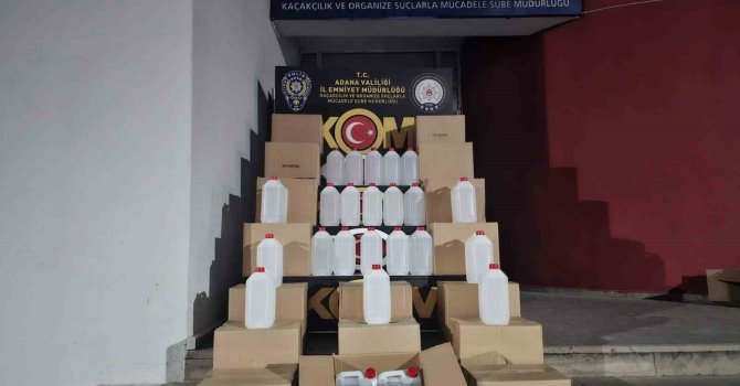 Adana’da 980 litre sahte içki ele geçirildi: 2 gözaltı