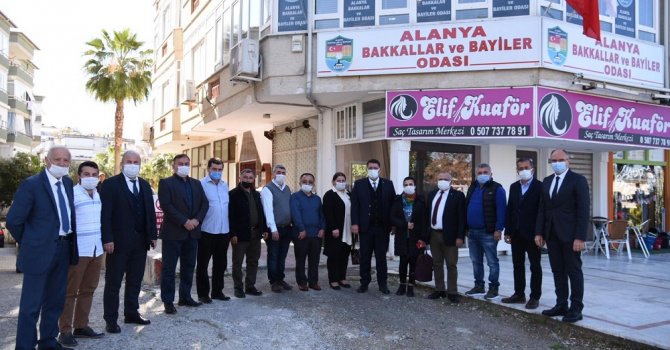 Alanya Esnaf ve Sanatkarlarına pandemi ziyareti