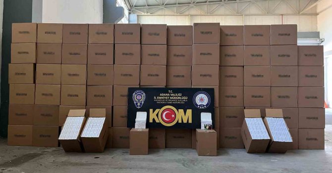 Adana’da 5 milyon TL değerinde kaçak makaron ele geçirildi