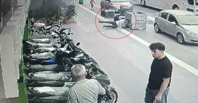 Kafasını çöp konteynerine çarptı, kimse hastaneye gitmeye ikna edemedi