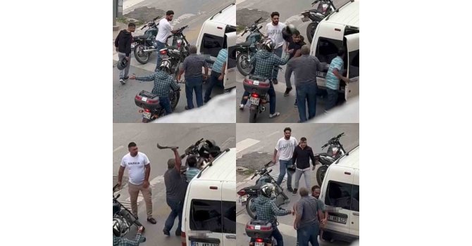 Mersin’de trafikte bıçaklı kavga: O anlar kamerada