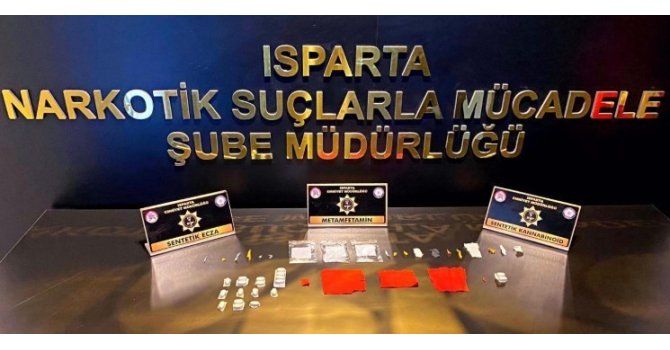 Isparta’da satışa hazır bin 189 kullanımlık sentetik madde ele geçirildi