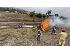 Osmaniye’de orman yangını tatbikatı