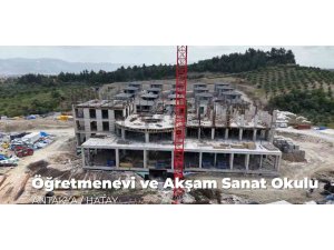 Hatay’da öğretmenevi inşaatı yükseliyor