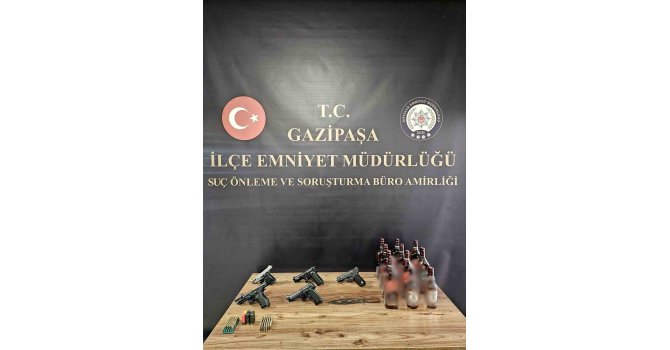 Gazipaşa’da ruhsatsız silah operasyonu
