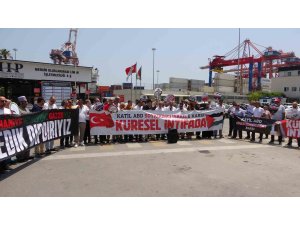 Mersin’de, İsrail’in ’Madleen’ gemisine müdahalesi protesto edildi