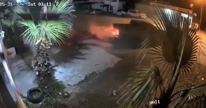 Drift atmaya doymayan sürücü kamerada