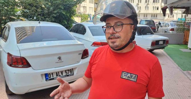 Otomobil sürücüsüne ‘kask’ cezası şoku
