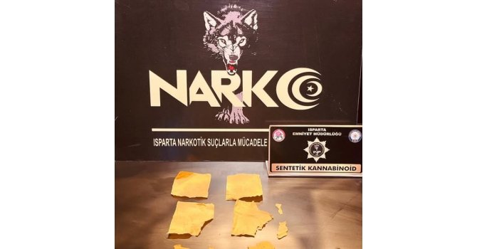 Isparta’da bin 188 kullanımlık kağıda emdirilmiş uyuşturucu madde yakalandı