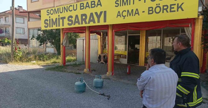 Tüpün hortumu kopunca fırında yangın çıktı