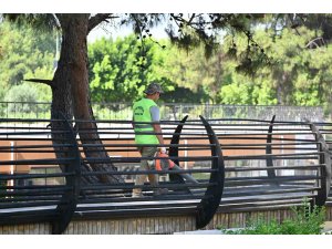 Kepez’de Tek Sarnıç Parkı’nda temizlik seferberliği