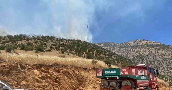 Kahramanmaraş’ta orman yangını sürüyor