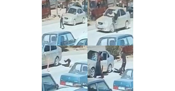 Otomobil yayaya çarptı: O anlar kamerada