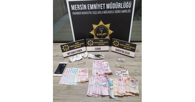 Mersin Anamur’da uyuşturucu ile mücadele 3 şüpheli yakalandı