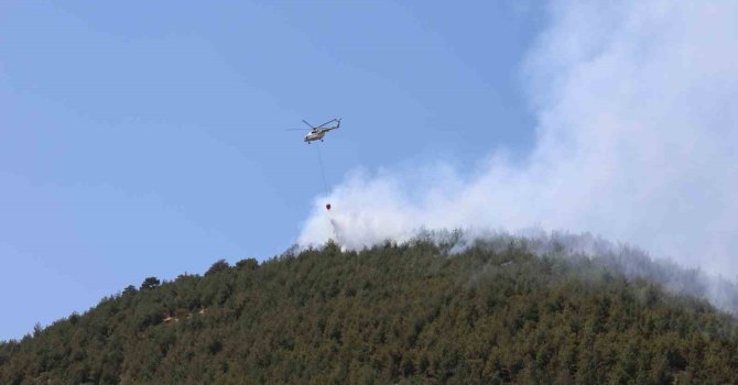 Kahramanmaraş’ta orman yangınlarından biri kontrol altına alındı, diğeri sürüyor