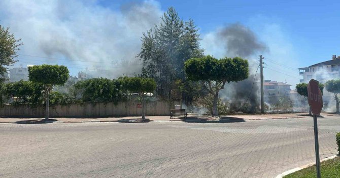 Manavgat’ta çıkan çalılık yangını korkuttu