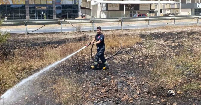 Manavgat’ta söndürülmeden atılan sigara sazlık yangınına neden oldu