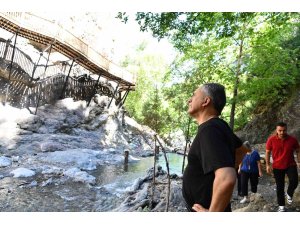 Karaçay Şelalesi kanyon yolu projesi hızla ilerliyor