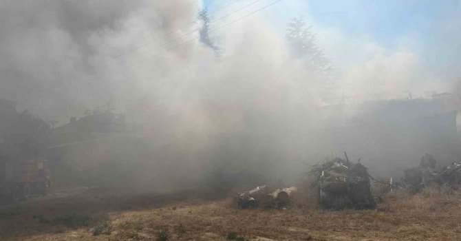 Yerdeki çöpleri yakmak istedi, 2 evi küle döndü