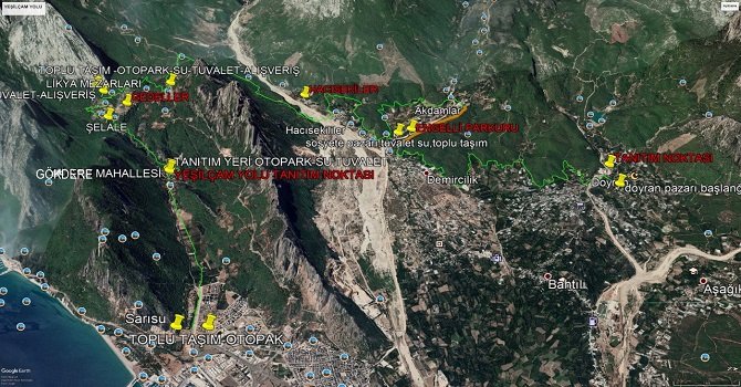 Büyükşehir Belediyesi Yeşilçam Yürüyüş ve Bisiklet Yolu Projesi hazırladı