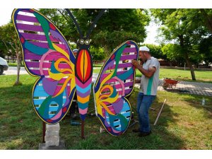 Erdemli’de atık malzemelerle park ve bahçelere estetik dokunuş