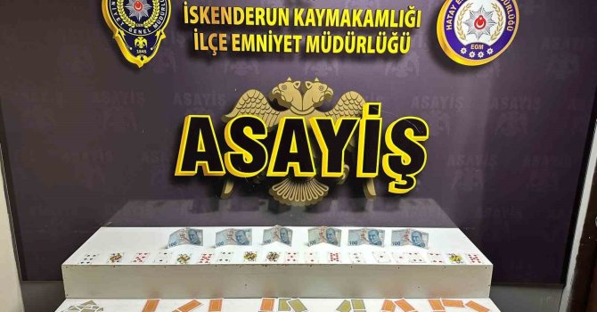 İskenderun’da kumar oynarken yakalanan 4 şahsa 36 bin 988 TL para cezası