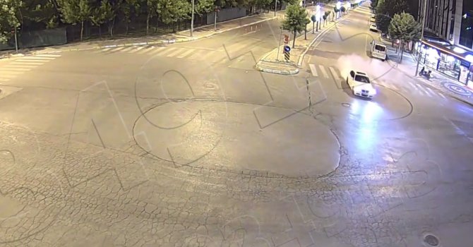 Drift yapan sürücü KGYS kameralarından kaçamadı