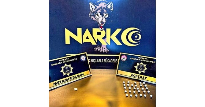 Isparta girişinde narkotik operasyonu: Ecstasy ve metamfetamin ele geçirildi