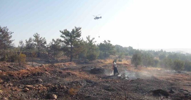 Mersin’deki orman yangınına 3 helikopter ve arazözlerle müdahale ediliyor