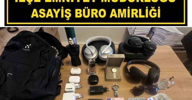 Villadan hırsızlık yapan şüpheli, çalıntı eşyalarla birlikte Alanya’da yakalandı