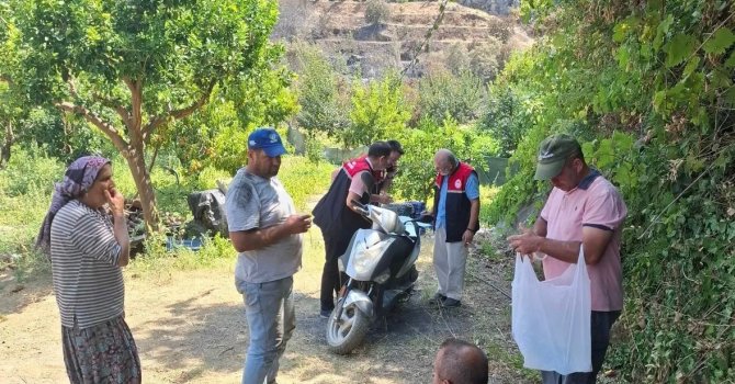 Gazipaşa’da yangın mağduru üreticilerin hasarı tespit edildi