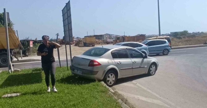 Kaza yapan sürücü hastaneye gitmeyi reddetti