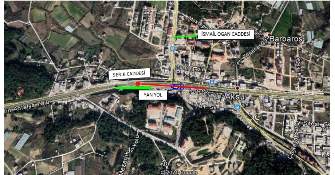 Aksu Köprülü Kavşağı bakım için trafiğe kapatılacak